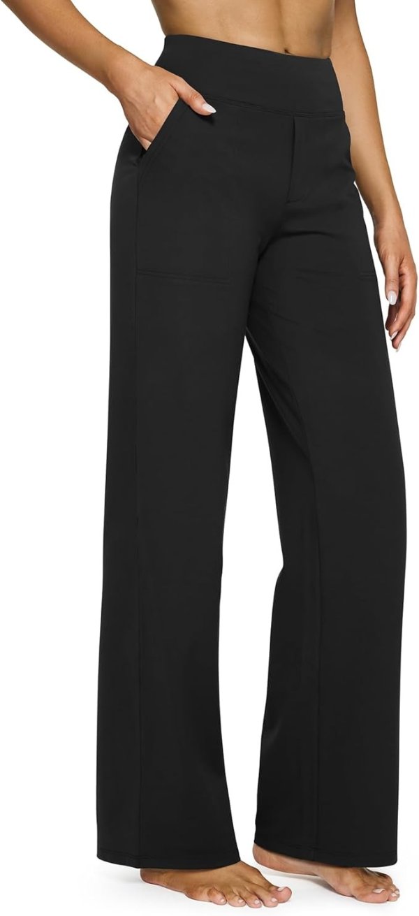 G4Free EverGoing Women's Wide Leg High Waist Pants with Pockets