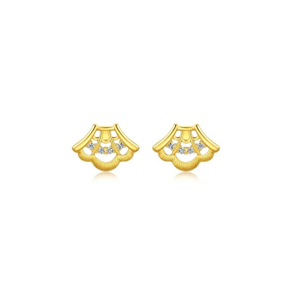 Taffy 999 Gold Diamond Earrings