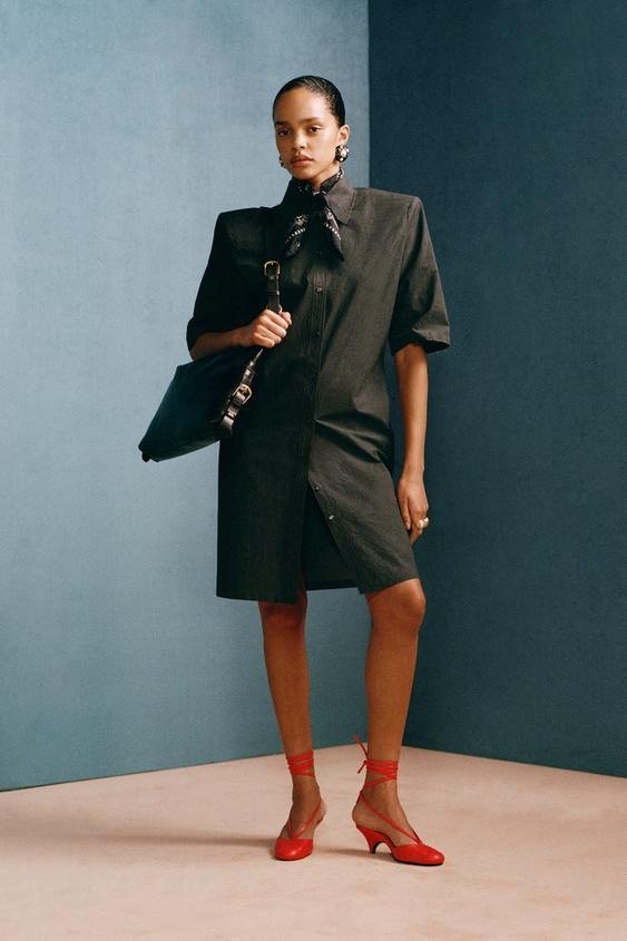 WILLY CHAVARRIA X ZARA Shoulder Pad Shirt Dress