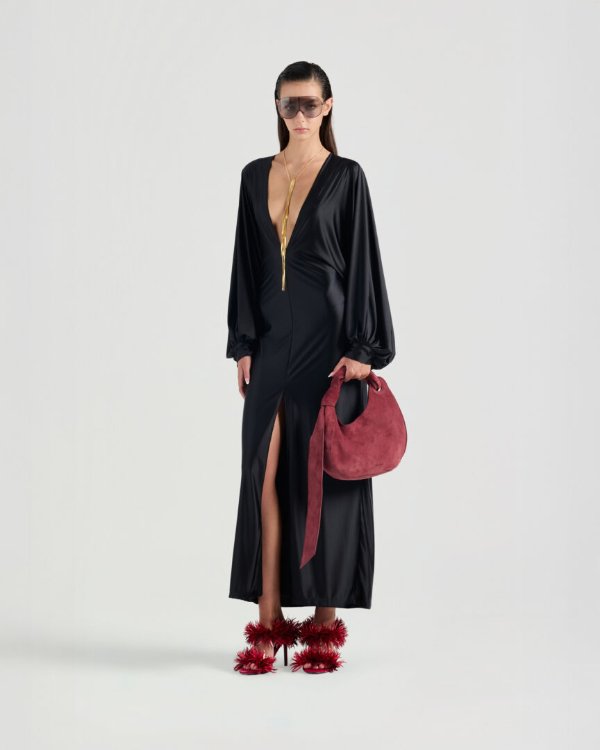 Fancì Club The Poet's Wife Long Dress Black