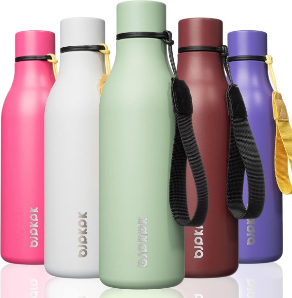 BJPKPK Stainless Steel Insulated Water Bottle 18oz Green
