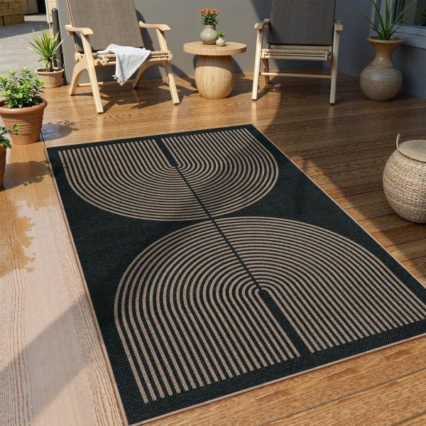 Lahome Enfys Jute Rug 3x5 Black