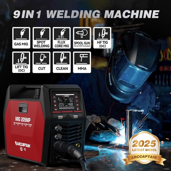 ARCCAPTAIN MIG205MP Multiprocess Welder 120/240V