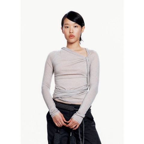 Hyein seoHooded Knot Long Sleeve