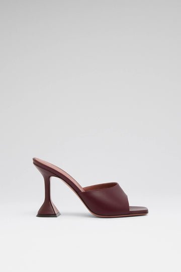 Amina Muaddi Lupita 95mm Heels Wine Nappa