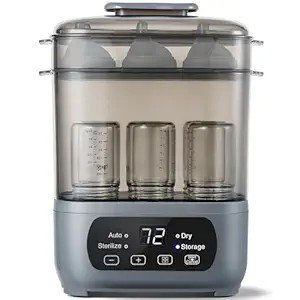 AMZBABYCHEF 4-in-1 Baby Bottle Steamer and Dryer Grey