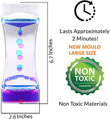 YUE MOTION Liquid Bubbler Sensory Hourglass Toy Colorful