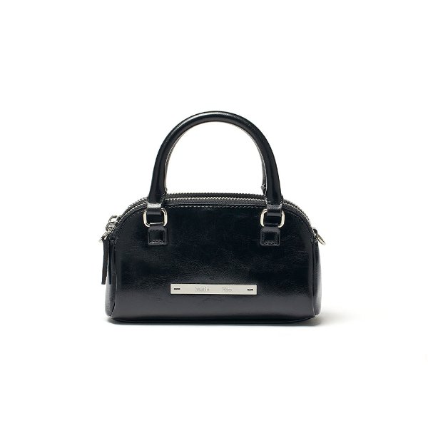 Matin Kim Black Double Zipper Mini Cross Bag
