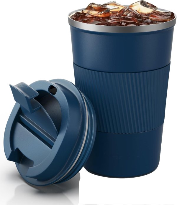 RNGODO Travel Coffee Mug 12oz Insulated Stainless Steel