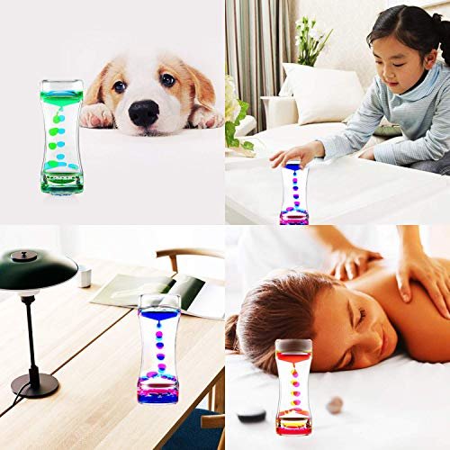 YUE MOTION Liquid Bubbler Sensory Hourglass Toy Colorful