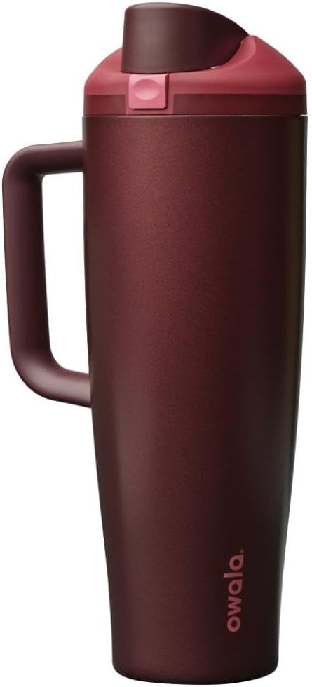 Owala FreeSip 40oz Black Cherry Stainless Steel Tumbler