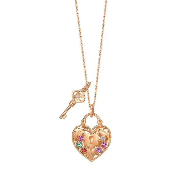 'The Art of Romance' 18K Rose Gold Ruby Necklace