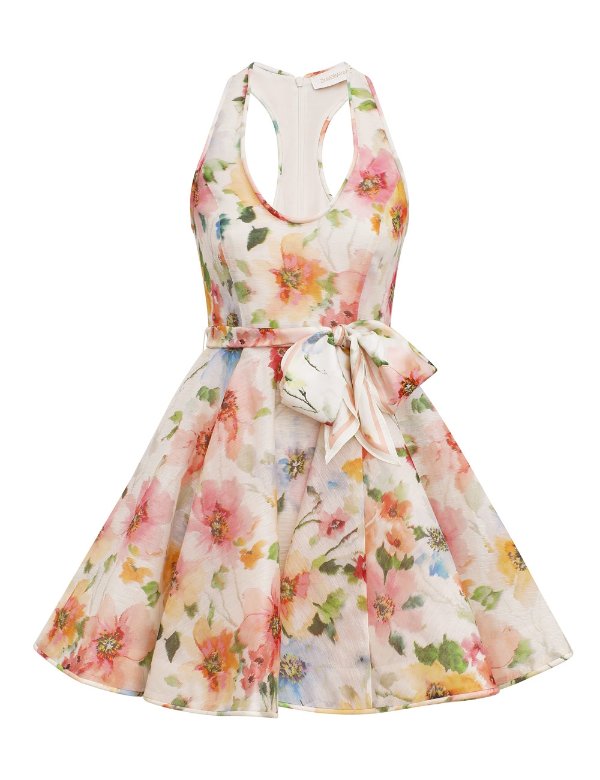Alchemy Racer Mini Dress Neon Poppy