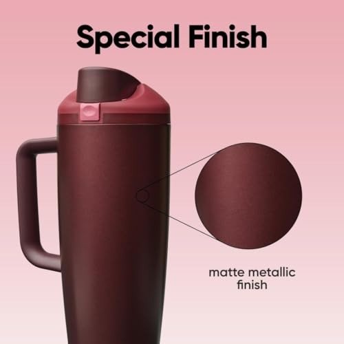 Owala FreeSip 40oz Black Cherry Stainless Steel Tumbler