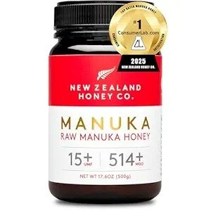 New Zealand Honey Co. Raw Manuka Honey UMF 15+ 17.6oz