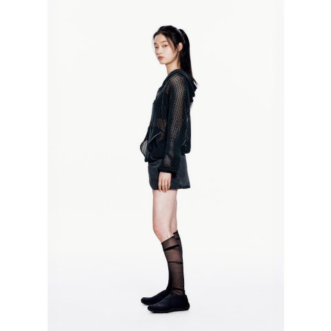 Hyein seoWashed Mesh Hoodie