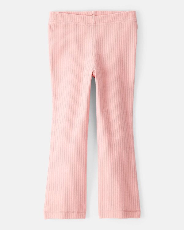 Toddler Girl Cotton Flare Leggings Pink