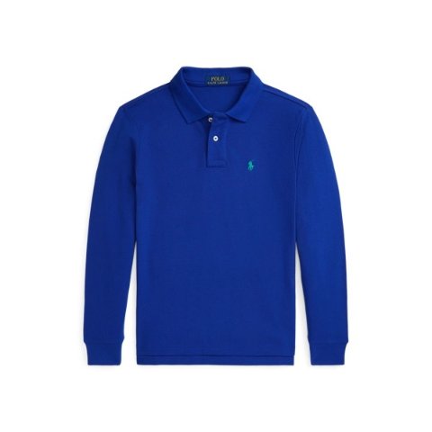 Ralph LaurenCotton Mesh Long-Sleeve Polo Shirt