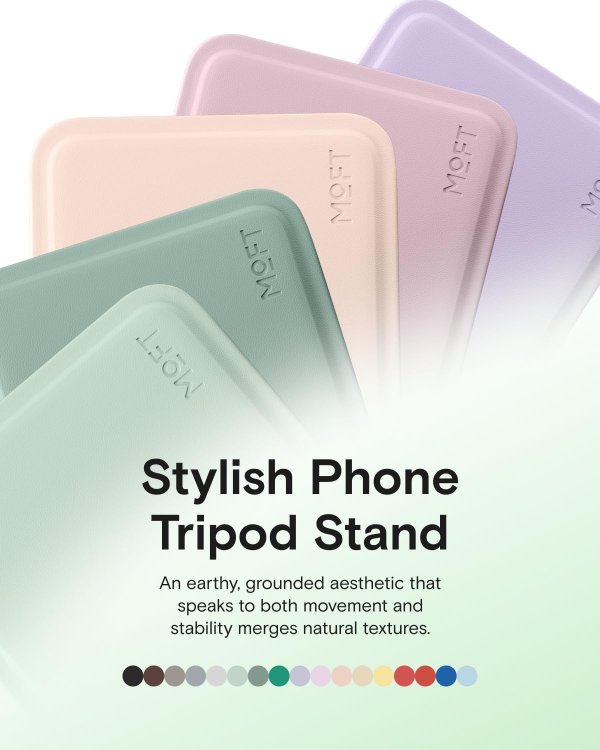 MOFT Phone Stand MOVAS Leather Magnetic Blush