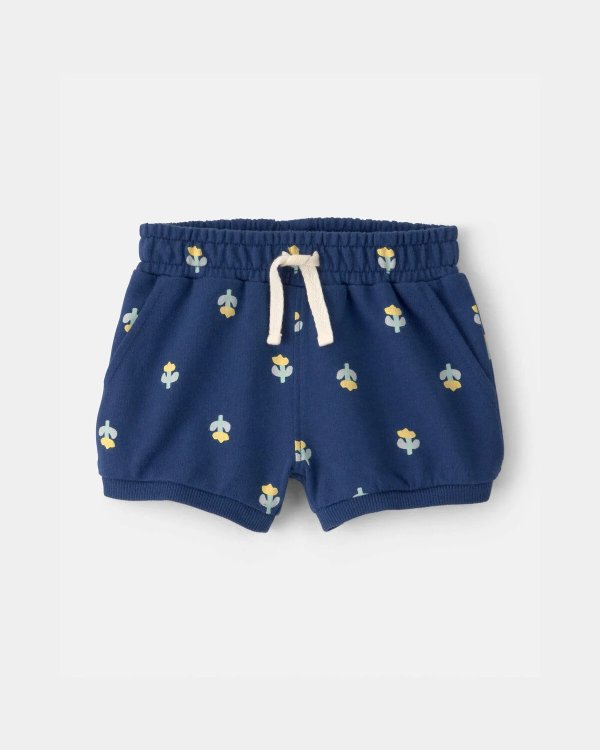French Terry Shorts Navy Blue Baby Girl
