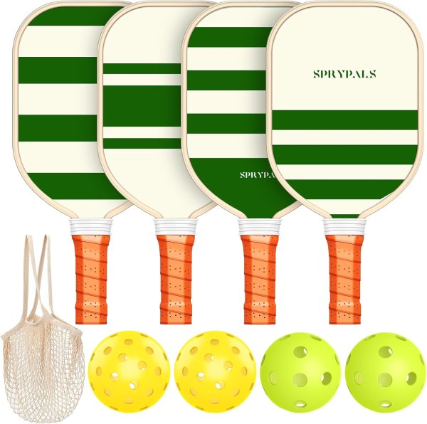 USAPA Approved Pickleball Paddle Set with 4 Balls and 1 Bag