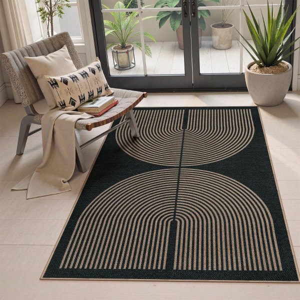 Lahome Enfys Jute Rug 3x5 Black