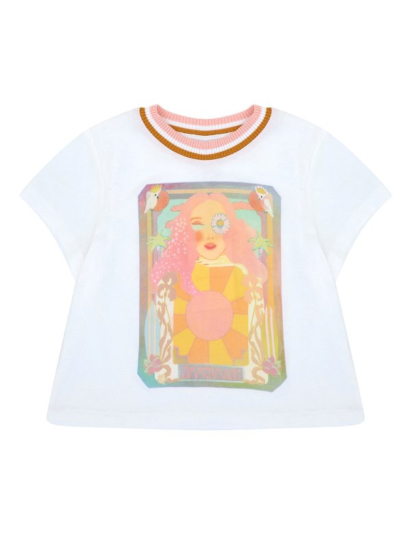 Ivory Kids Tee Round Neck Short Sleeves
