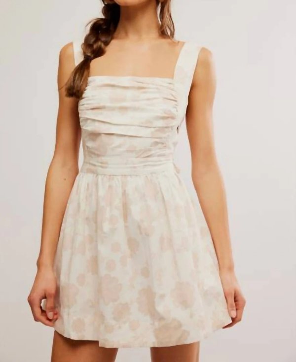 Meet Me In Maui Mini Dress Ivory Combo