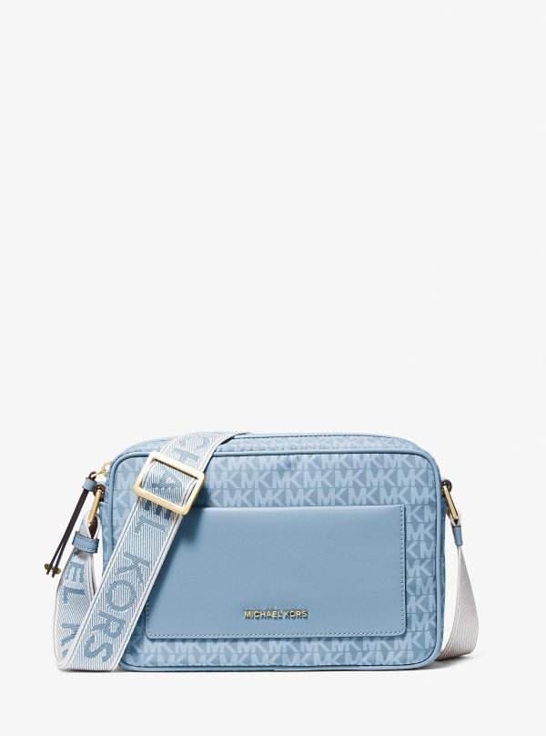Jet Set Large Signature Logo Print Crossbody Bag