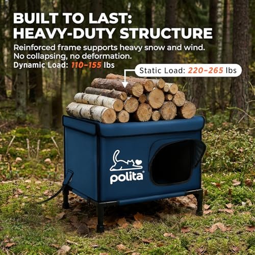 Polita Heated Outdoor Cat House Weatherproof Insulated