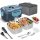 Andmenow Electric Lunch Box Portable Food Warmer Gray Blue 2-Container