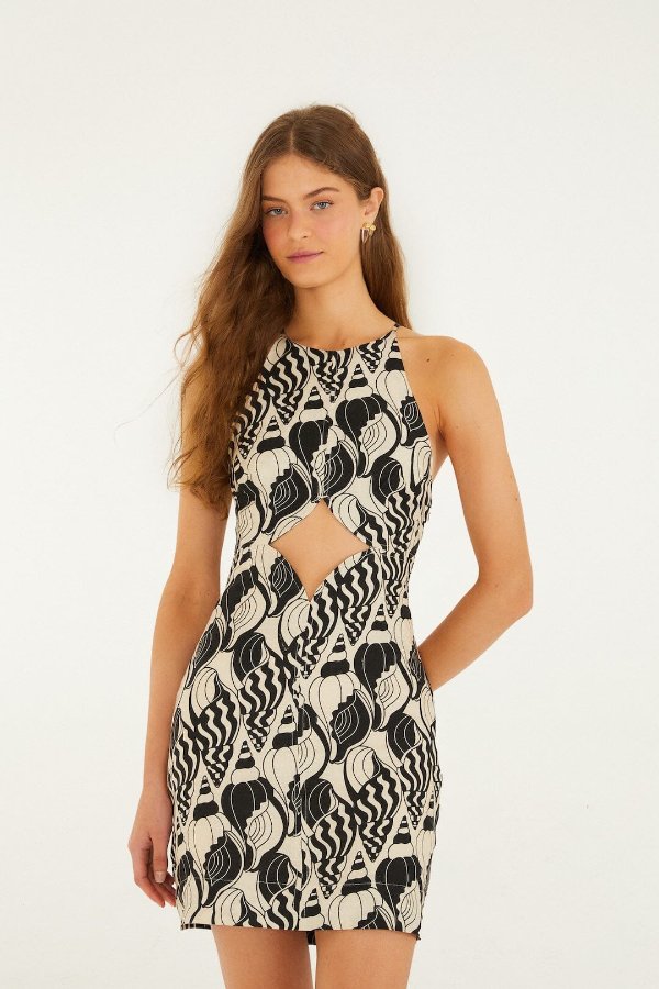 Euroflax™ Premium Linen Cut Out Mini Dress