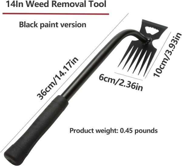 DMwespe Manganese Steel 6-Teeth Hand Weeder 2-Pack