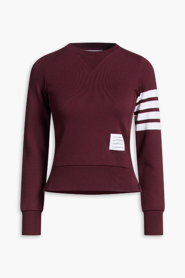 Striped French Cotton-Terry Sweatshirt
