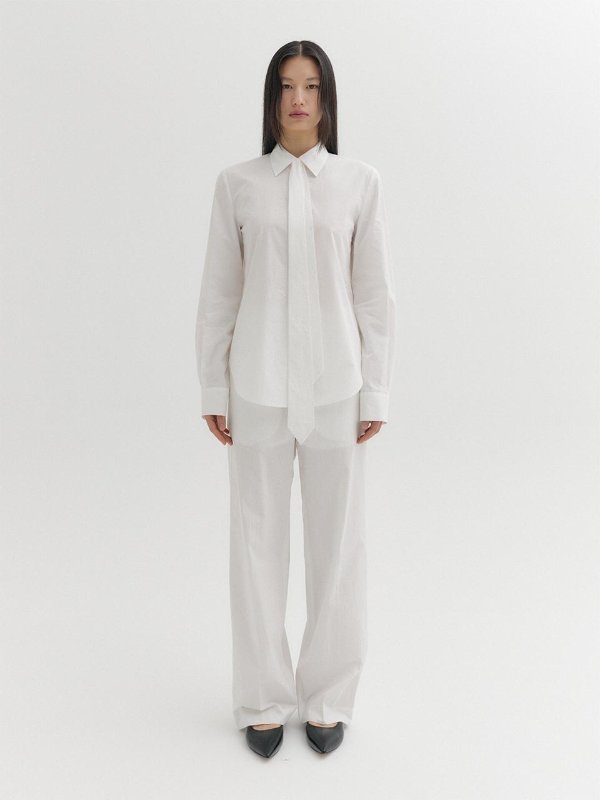 Relaxed Band Waist Pants Ivory