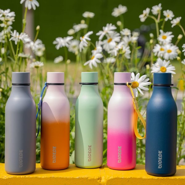 BJPKPK Stainless Steel Insulated Water Bottle 18oz Green