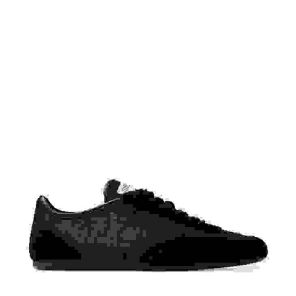 Sunny F Black Leather Mix Low-Top Trainers