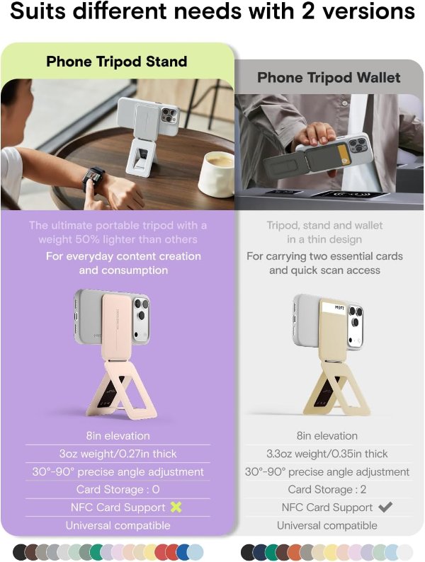 MOFT Phone Stand MOVAS Leather Magnetic Blush