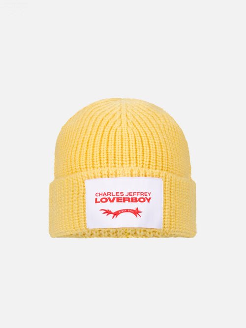Charles Jeffrey LOVERBOY Chunky Rib Beanie Soft Lambswool-Mix