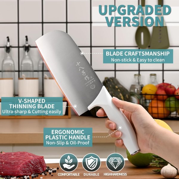 Meat Cleaver High Carbon Steel Anti-Slip Handle