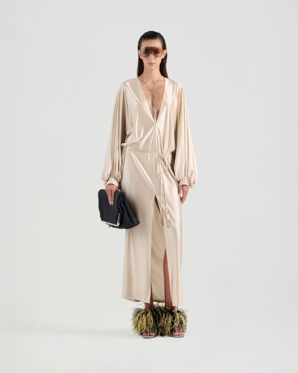 Fancì Club The Poet's Wife Long Dress Beige