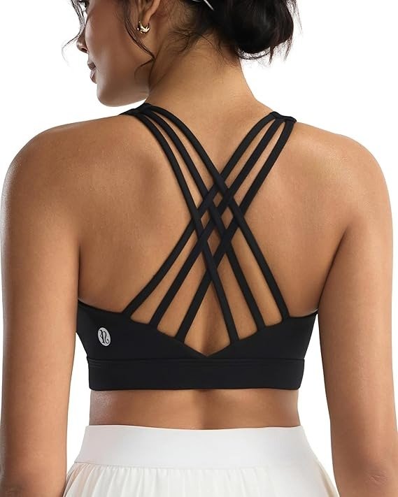 RUNNING GIRL Criss Cross Back High Impact Sports Bra