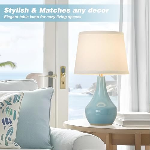 Table Lamp 19.4 Inch Sky Blue Set of 2