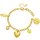 14K Gold Plated Heart Charm Bracelet Stainless Steel