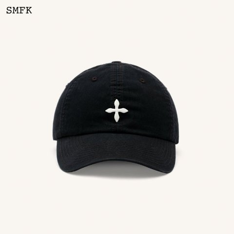 SMFK Classic Cross Embroidered Baseball Cap Black