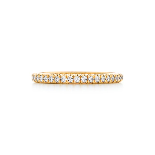 Tiffany & Co 18K Yellow Gold Half Eternity Diamond Ring