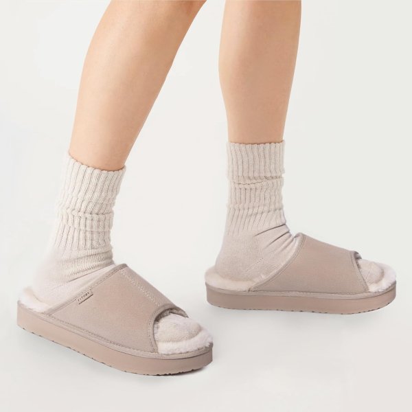 FITORY Women's Faux Rabbit Fur Slippers Size 6-11