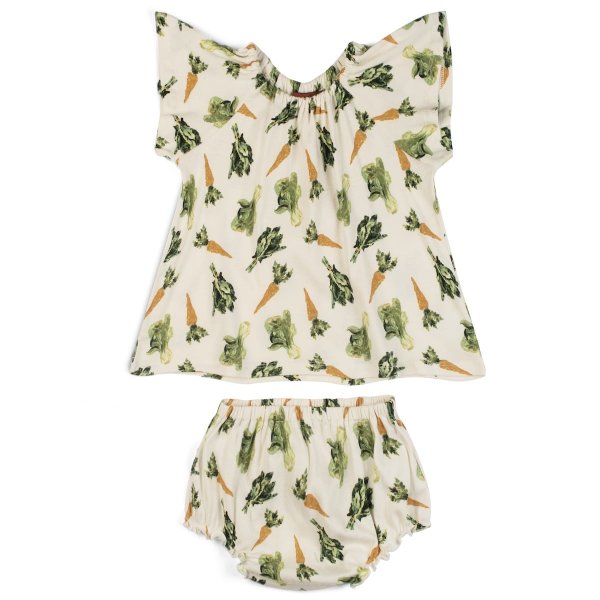 Fresh Veggies Organic Cotton Dress & Bloomer Set