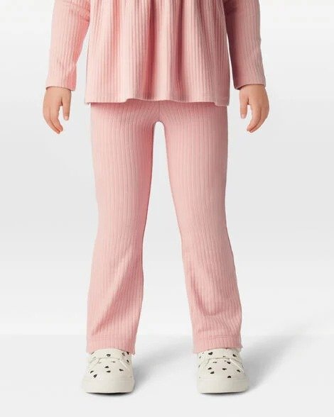 Toddler Girl Cotton Flare Leggings Pink