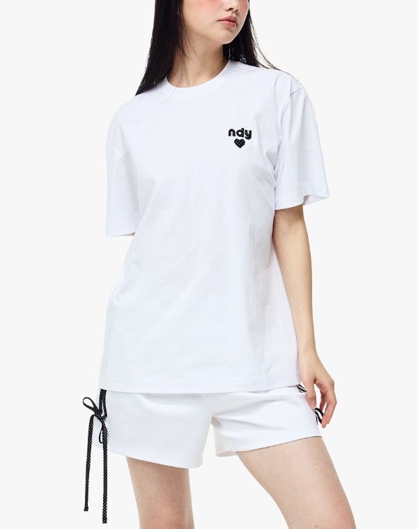 Dot Heart Logo Short Sleeve T-Shirt White
